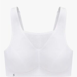 White Women's High Impact Sports Bra